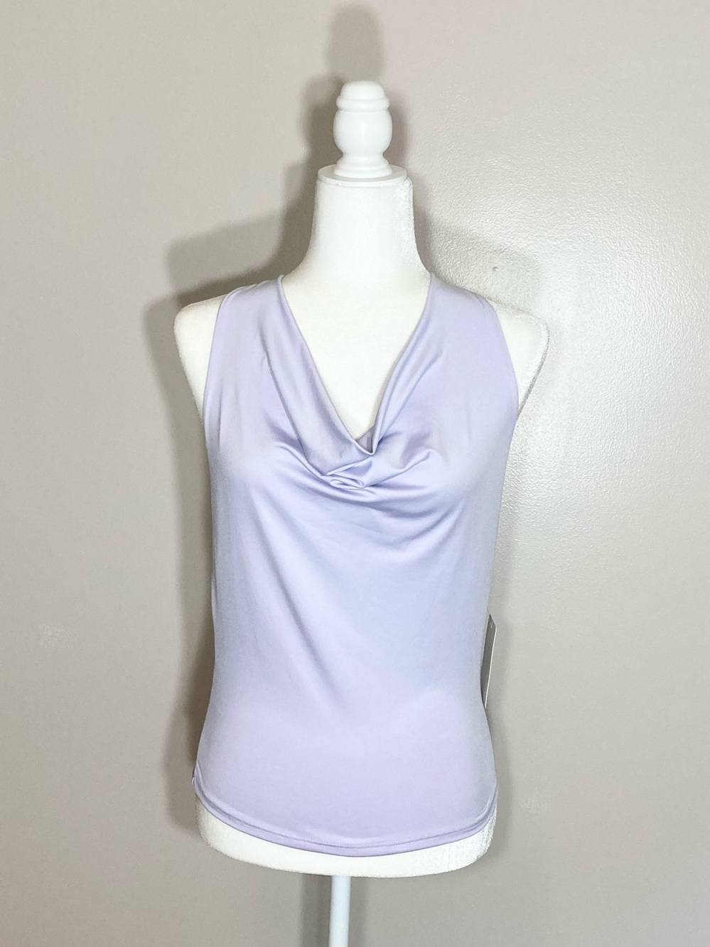 Gaze Cowl Neck Halter Top Women’s Size Large Lt Purple
